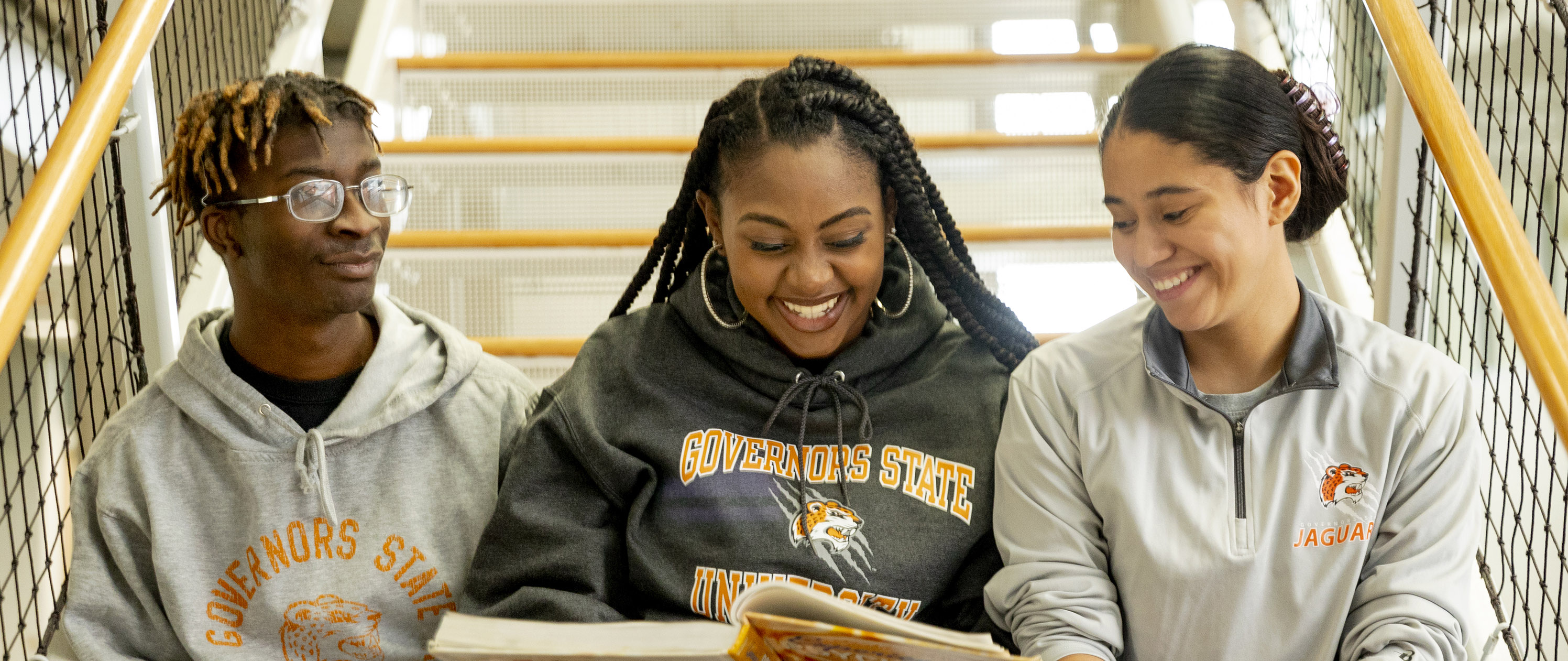 Students on Stairs