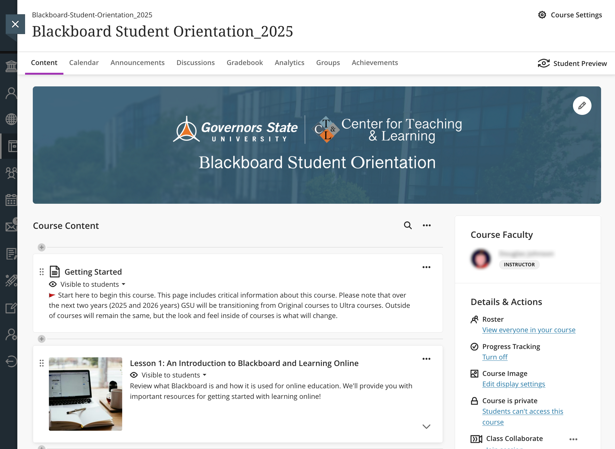 Blackboard Student Orientation